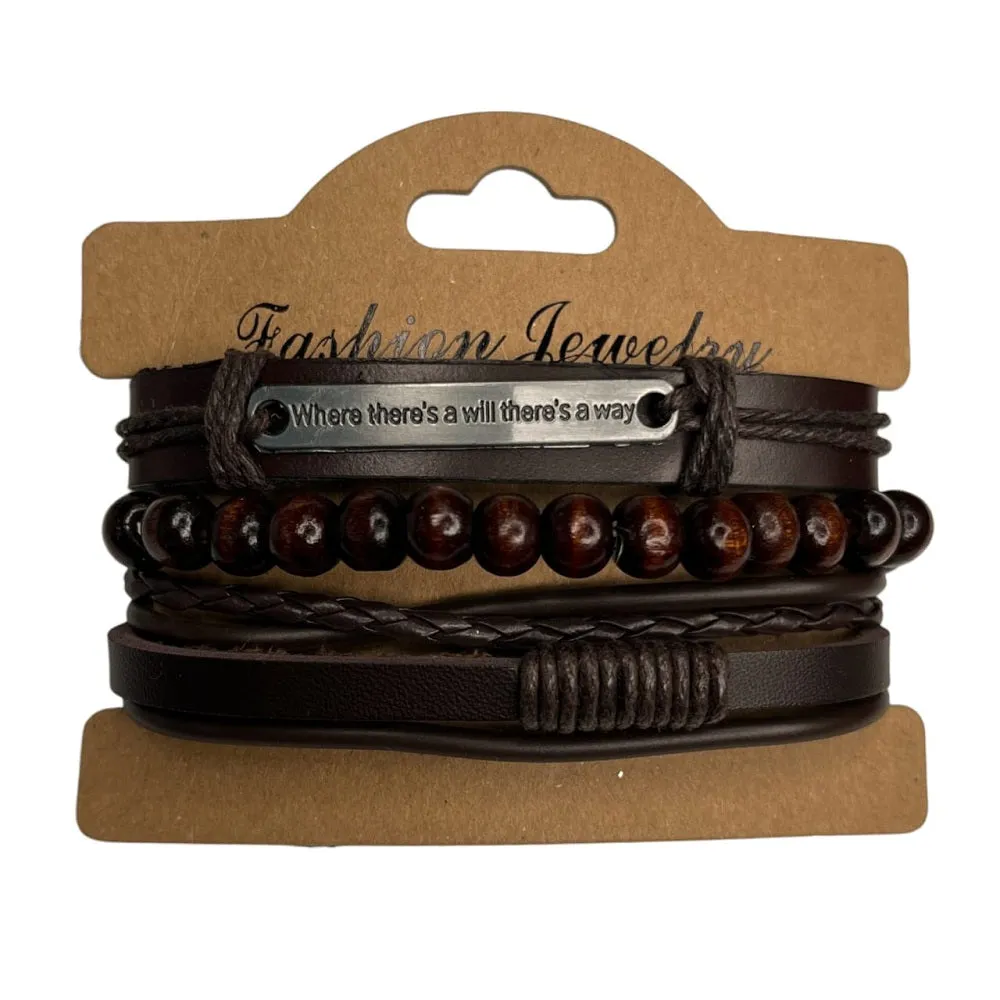 Where There's a Will There's A Way" Leather Bracelet 2