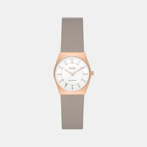 Women's Analog Leather Solar Watch SKW3079