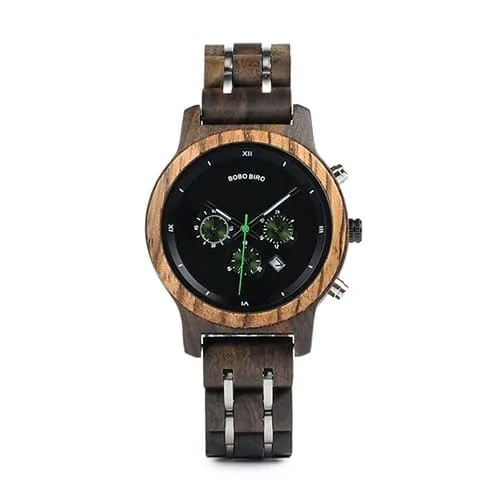 Women's Wooden Bracelet Chronograph Watches