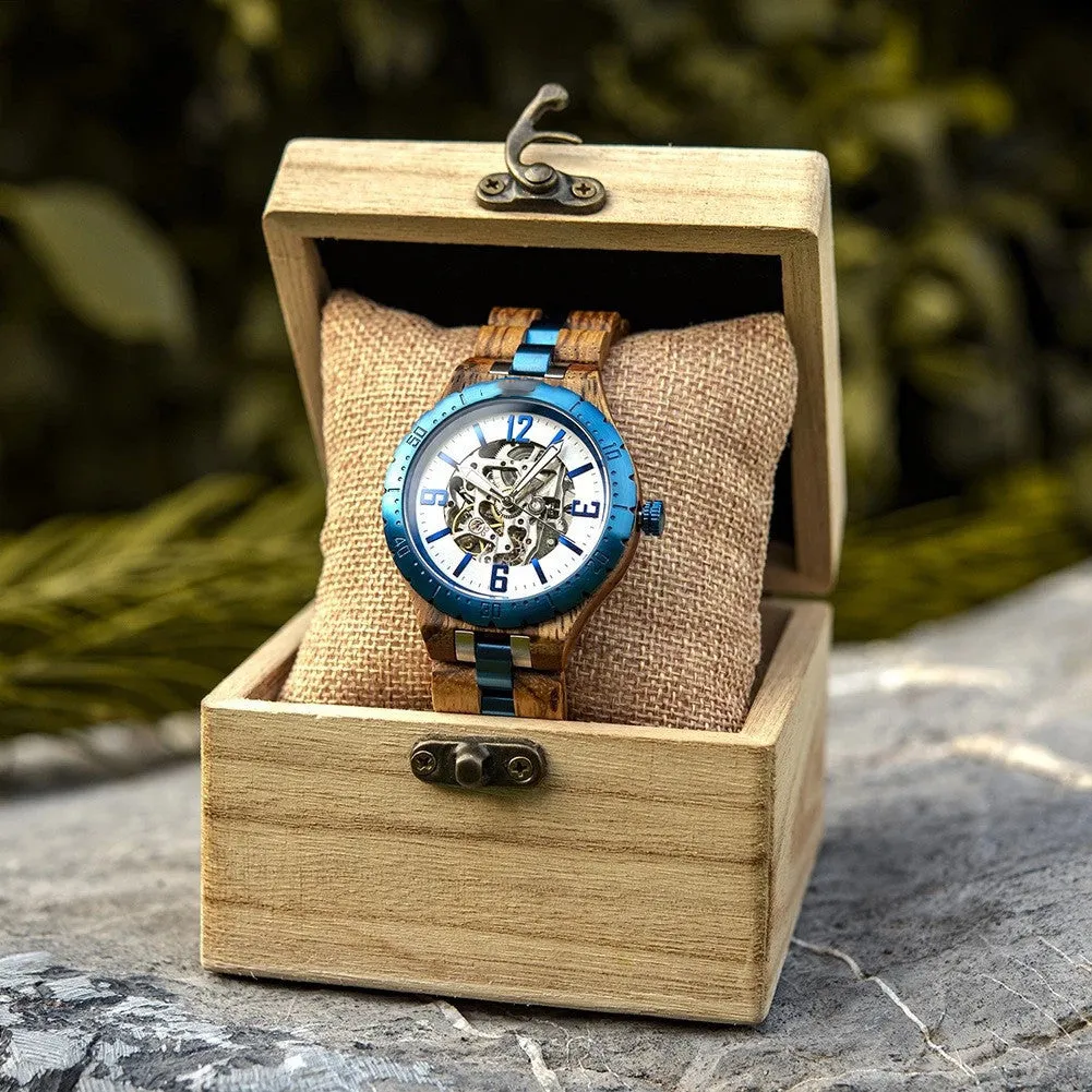 Wooden Automatic Mechanical Men Watches