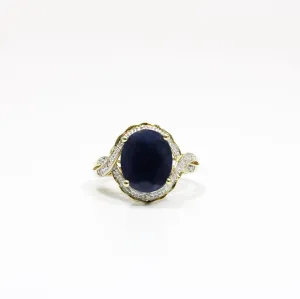 YELLOW GOLD LADY'S SAPPHIRE STONE RING
