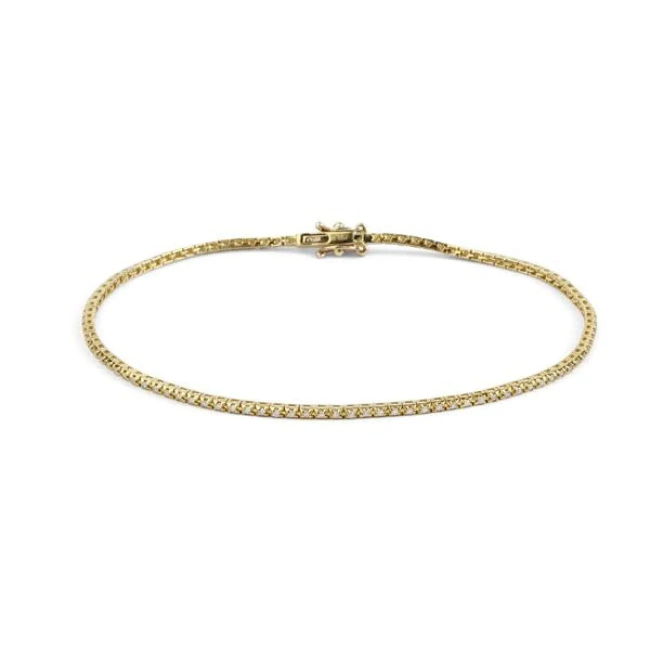 Yellow Gold Stackable Tennis Bracelet