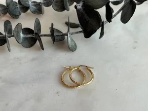 Yellow Gold Twist Hoops